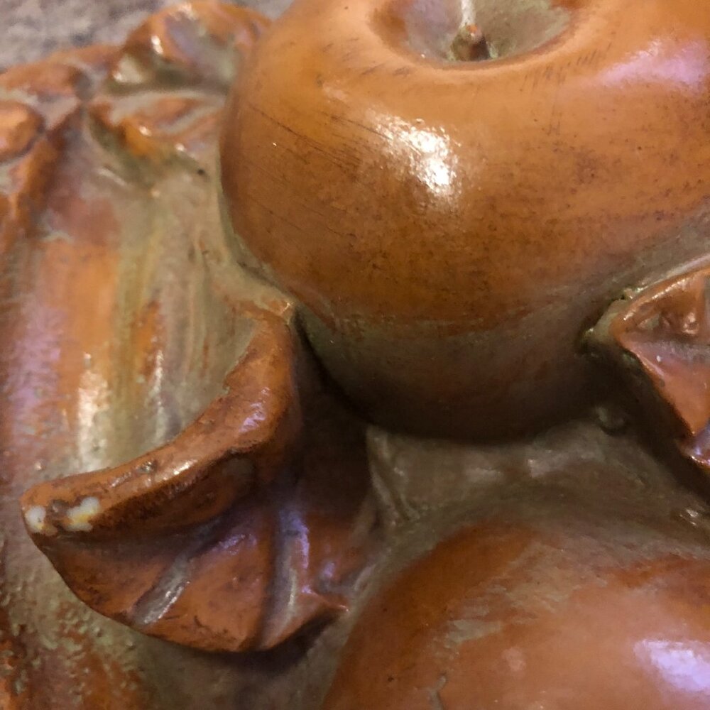 Vintage Italian Fruit Urn Resin Apple Topiary Decor Used - Picture 15 of 16